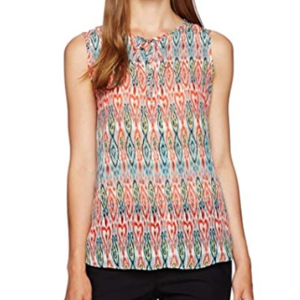Jones New York Ikat Sleeveless Top Sizes S M